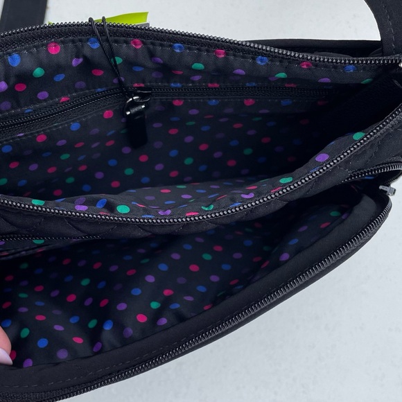Vera Bradley Black Quilted Crossbody Bag - NW - Picture 3 of 3
